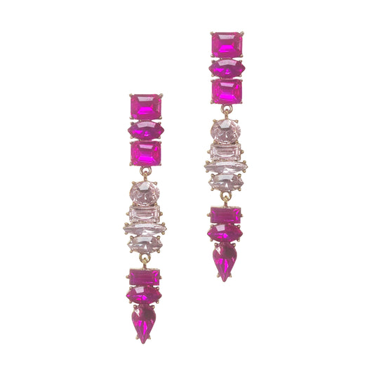 Fuchsia Cascade Crystal Drops