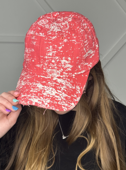 Red Spatter Hat