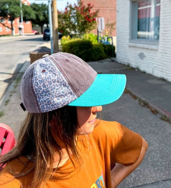 Leo, Brown and Turquoise Hat